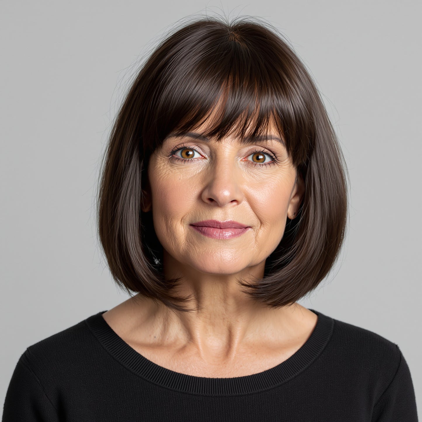 Short Chocolate Brown Bob Synthetic Wig
