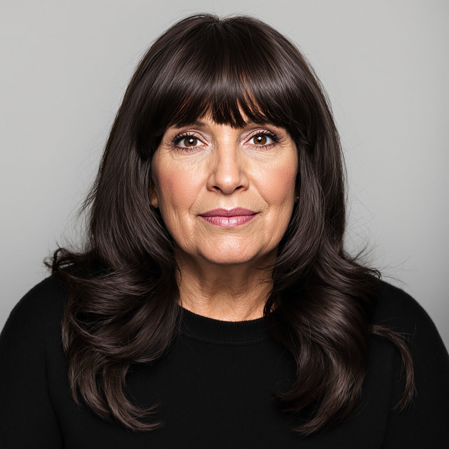 Long Chocolate Brown Synthetic Wig