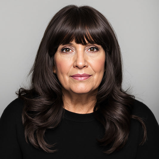 Long Chocolate Brown Synthetic Wig