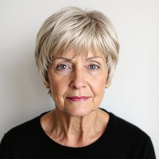 Pixie Cut Ash Blonde Synthetic Wig
